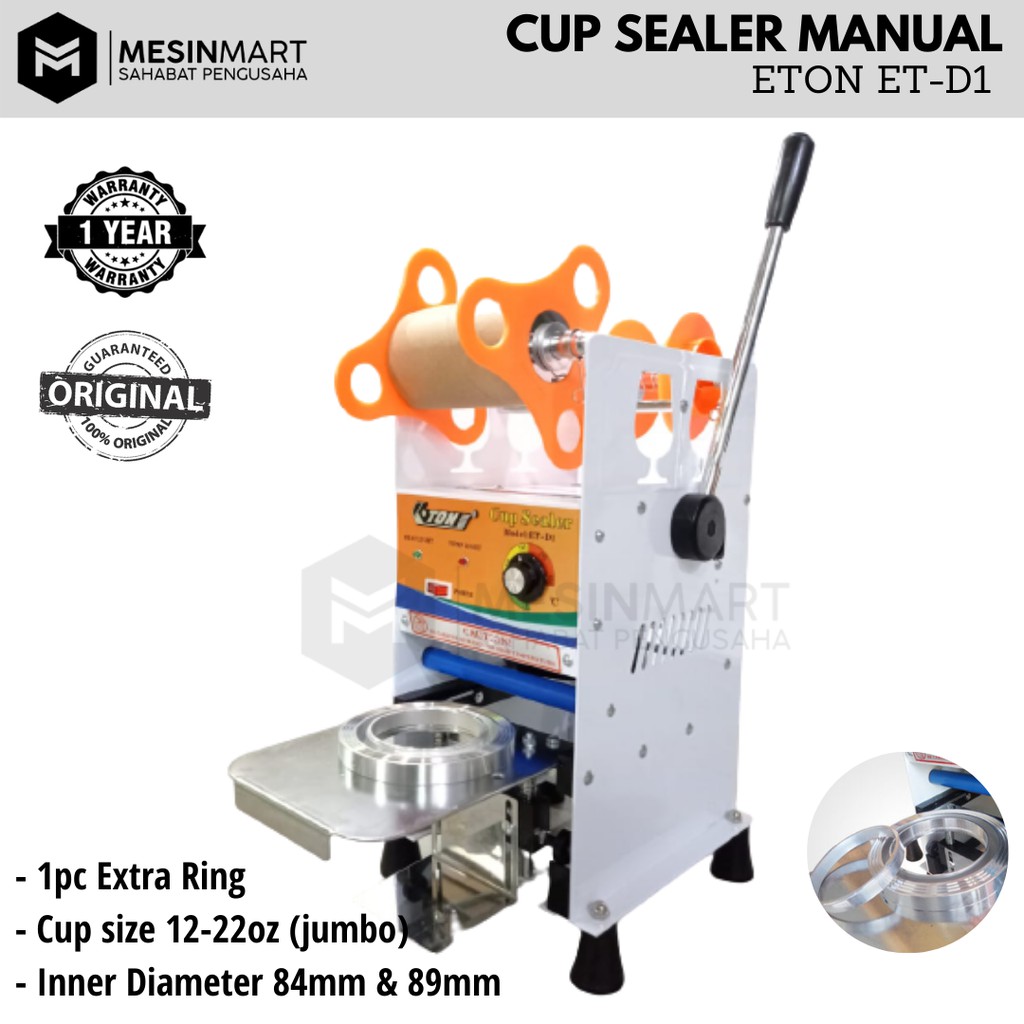 Cup Sealer Mesin Press Gelas ETD1 untuk Gelas Tinggi Jumbo 22 Oz Shopee Indonesia