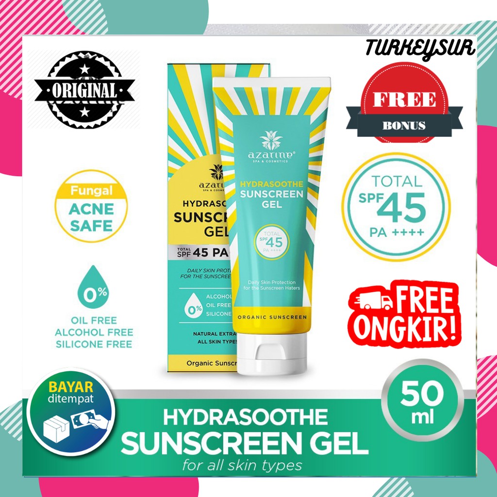AZARINE Hydrasoothe Sunscreen Gel SPF45 ++ 50ML Full Size
