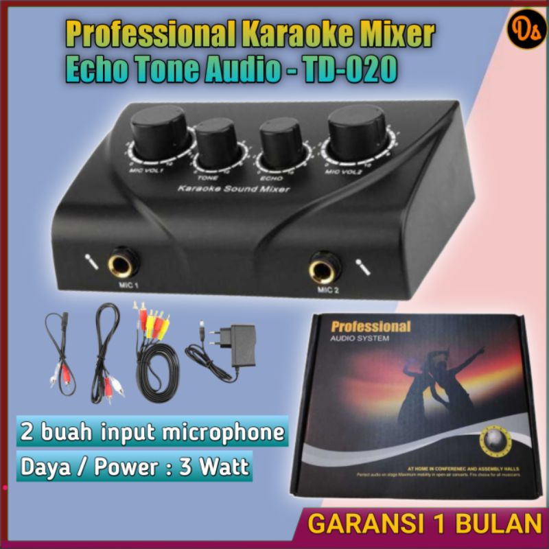 Jual PROMO Professional Mixer Karaoke Mixer Echo Tone Audio mixer 2