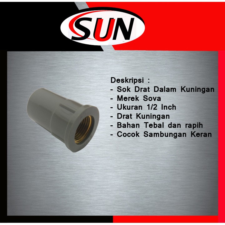 Sambungan Sok Socket Pipa PVC drat dalam 1/2&quot; Inch Kuningan | Shopee  Indonesia
