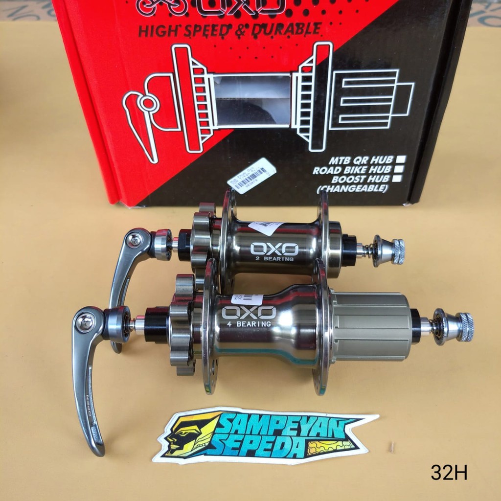 Jual Tromol Depan Belakang Hub Freehub Set Sepeda Oxo Lubang 32 32H | Shopee Indonesia