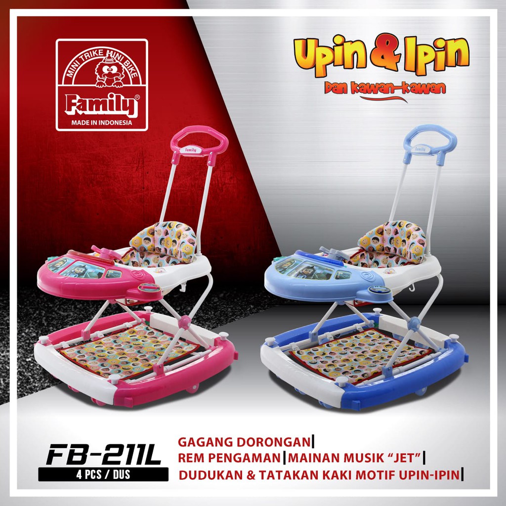 Baby Walker Family Seri Upin Ipin BW211L Alat Bantu