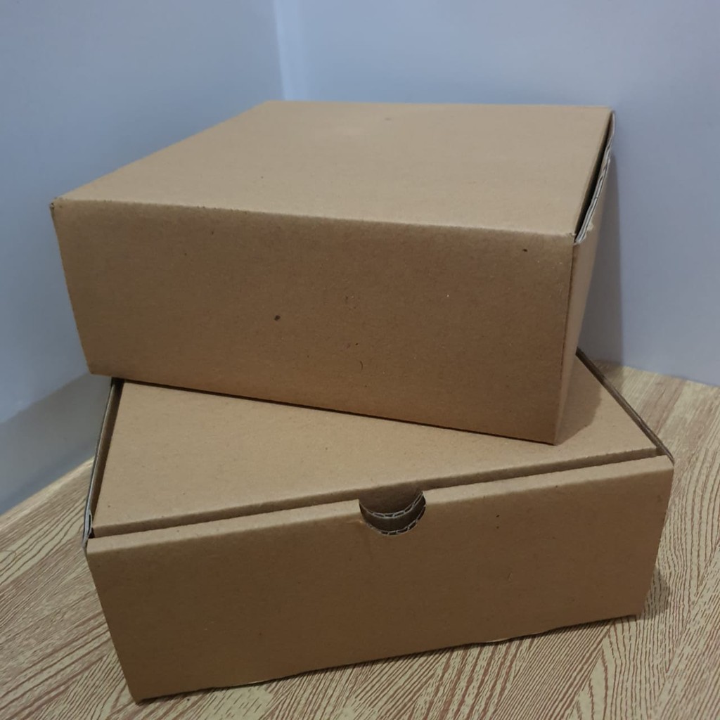 Karton Box 18x18x7 cm Kardus/Box/Karton/Polos/Hampers/Nasi