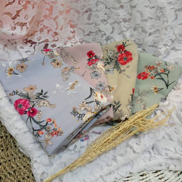 Kain Monalisa Super Premium motif bunga per 50 cm Shopee Indonesia