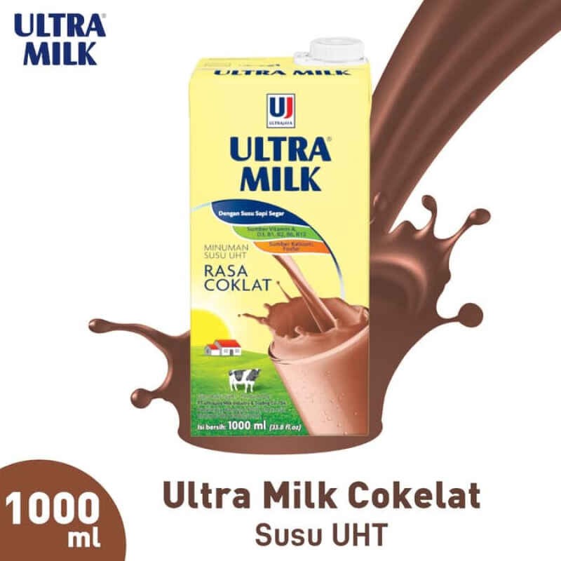 Jual Susu Ultra Cokelat 1 Liter / Ultra Coklat 1000 Ml - ( Harga Satuan ) | Shopee Indonesia