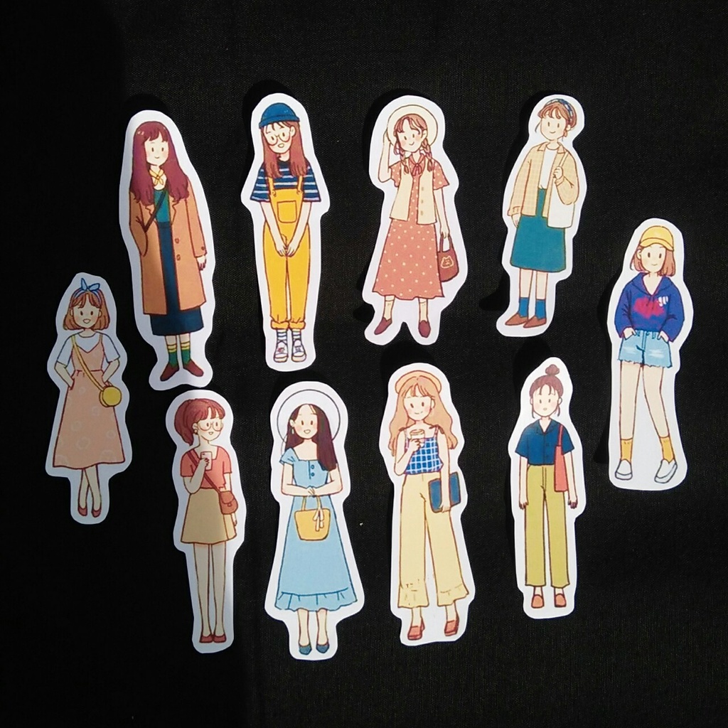 Jual STICKER TUMBLR // STICKER AESTHETIC GIRL // OOTD KOREA GIRL