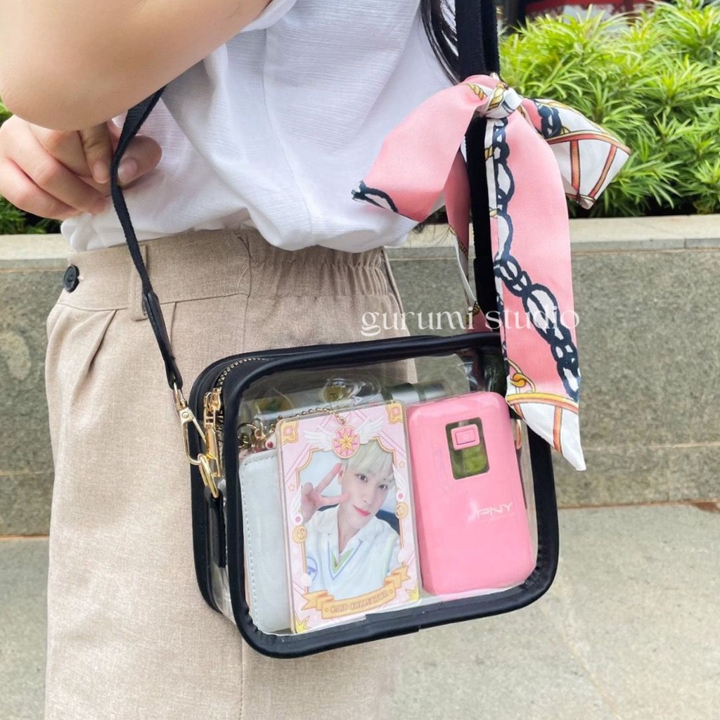 Jual Mini PVC Concert Bag Tas Transparant Selempang Sling Bag