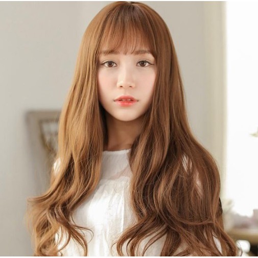 Jual Wig Panjang Ombak Bawah Coklat Terang - Rambut Palsu Korea Bangs Curly ( Light Brown ) 33.78 | Shopee Indonesia