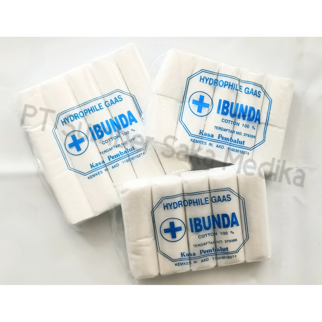 VERBAN PERBAN IBUNDA Steril 10CM , 5CM , 15CM KASA HIDROPHILE GAAS 10 CM 15  CM 5 CM ROLL GULUNG | Shopee Indonesia