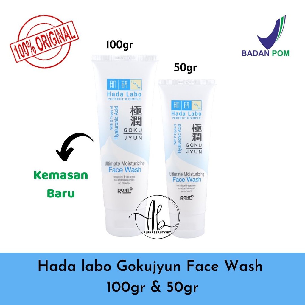 Hada labo Gokujyun Ultimate Moisturizing Face Wash 50gr & 100gr