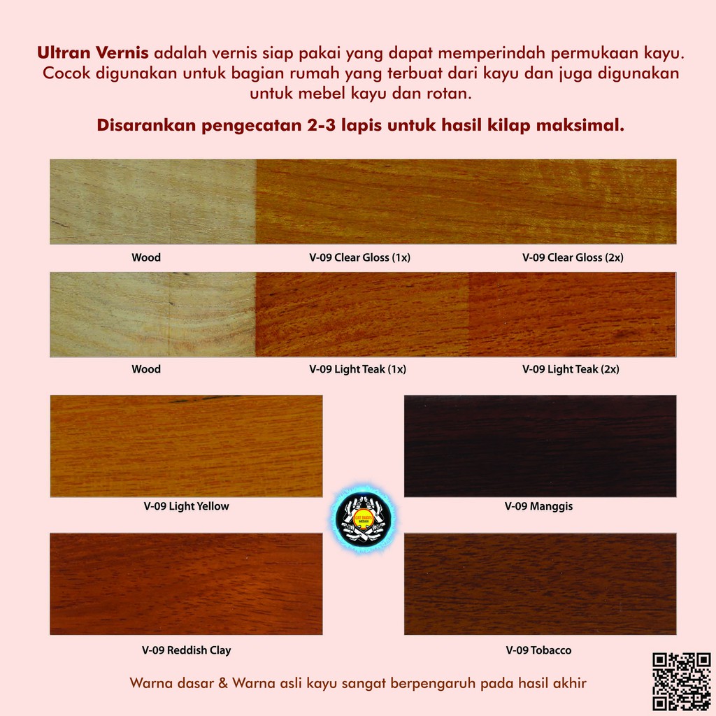 Jual Cat Ultran Vernis Gloss Siap Pakai V-09 Light Teak Plitur Politur Vernish Warna Coklat Muda Jati Pengkilap Kayu Rotan Perabotan Mebel Propan Termurah Di Medan Binjai | Shopee Indonesia