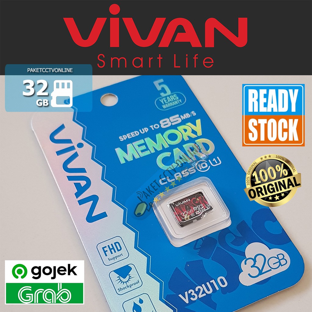 Jual Vivan 32Gb Micro Sd Tf Card Microsd Memori Ip Camera V32U10 Class 10 | Shopee Indonesia