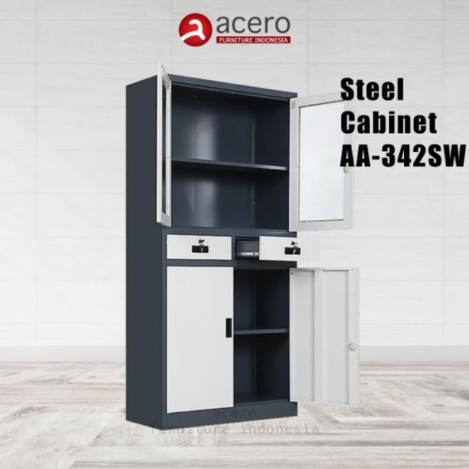 Jual Promo Cupboard Lemari Arsip Besi Import Aa 342 Sw Jabodetabek Kota