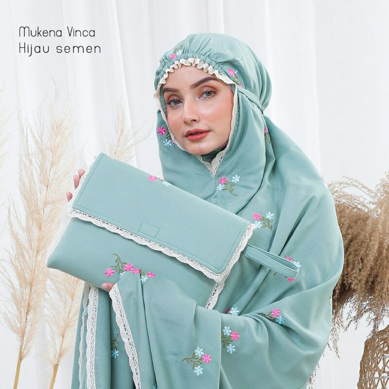 Mukena vinca/Mukena Tasik/Mukena Mewah/Mukena bordir