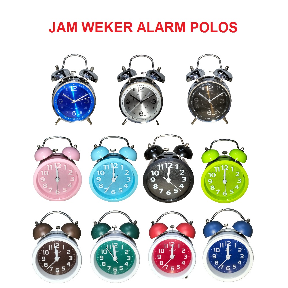 Jual Jam Weker 610 D Polos / Jam Beker 610D Bulat Polos + Lampu