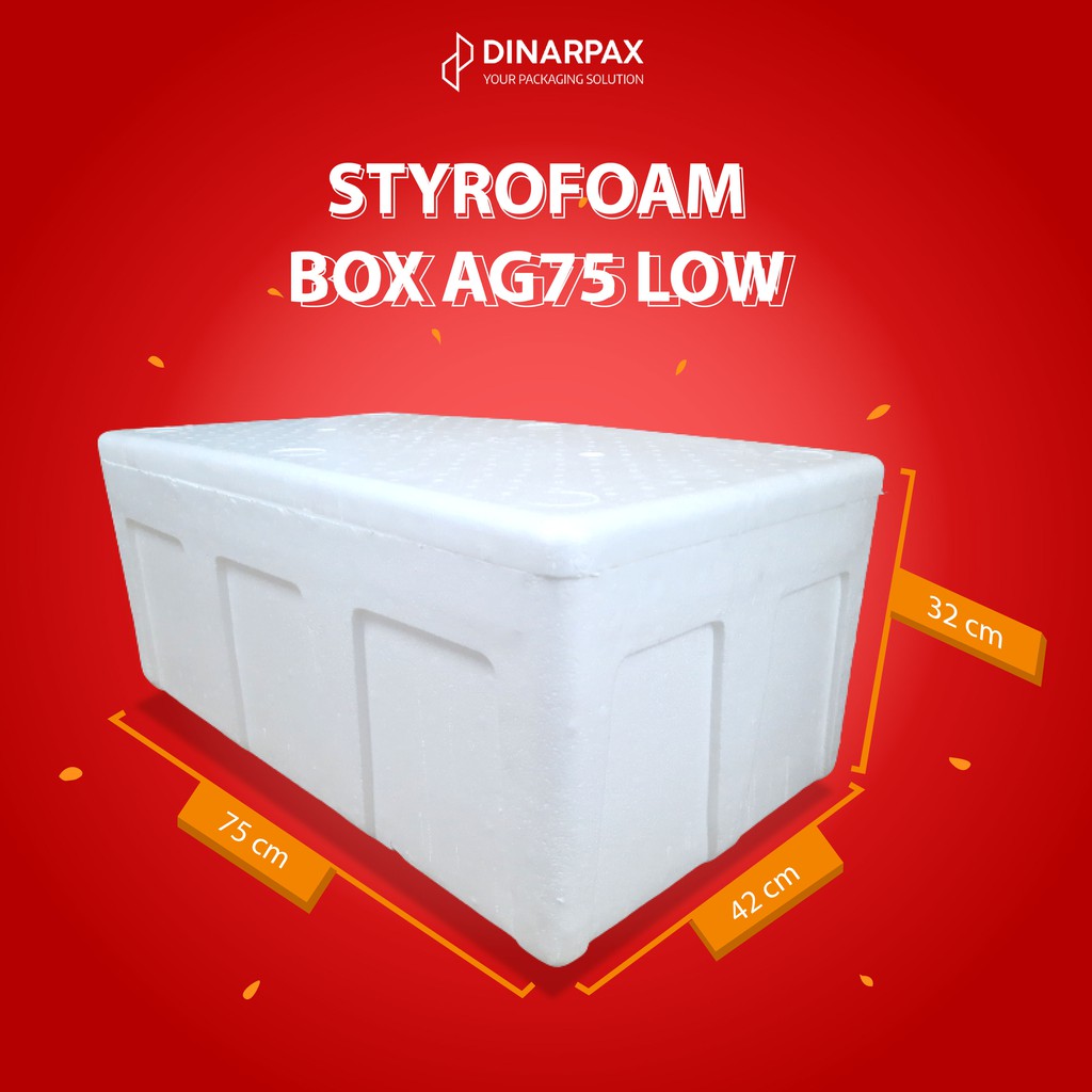 Jual Styrofoam BOX AG 75 LOW /DinarPax /DinarBox /Container /Cargo