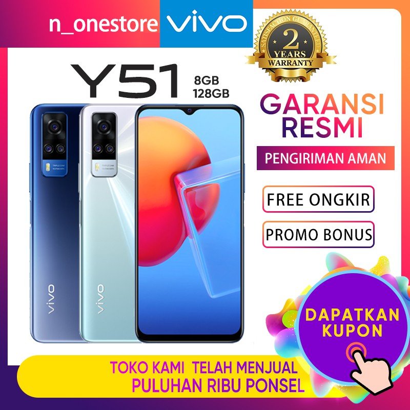Vivo Y51A 8GB/128GB Garansi Resmi vivo Indonesia hp