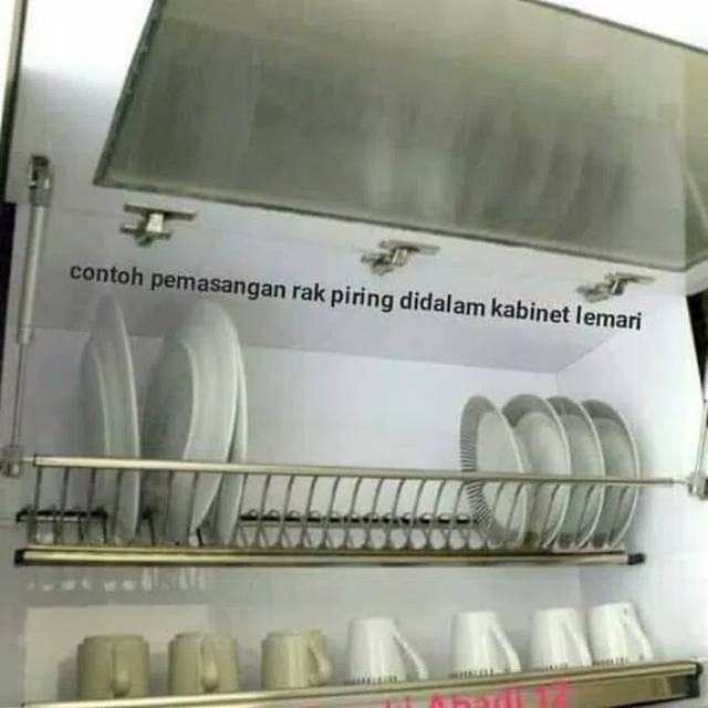 Rak piring tanam set stainless 60 cm Shopee Indonesia