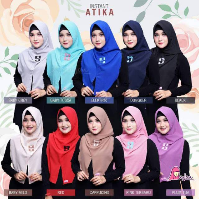Jilbab bergo dewasa terbaru hoodie Instan Atika miulan Shopee Indonesia