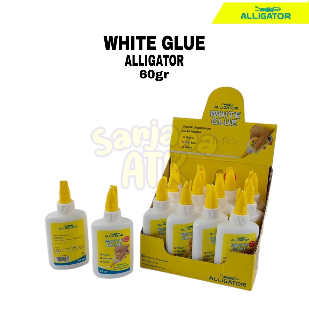 Jual Lem Putih / White Glue PVC 60gr Non Toxic Alligator Shopee Indonesia