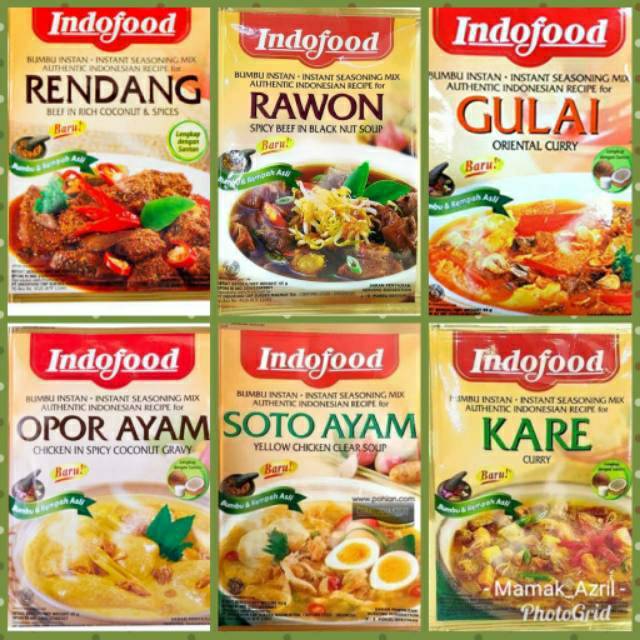 Indofood Bumbu Rendang / Rawon / Gulai / Opor Ayam / Soto Ayam / Kare
