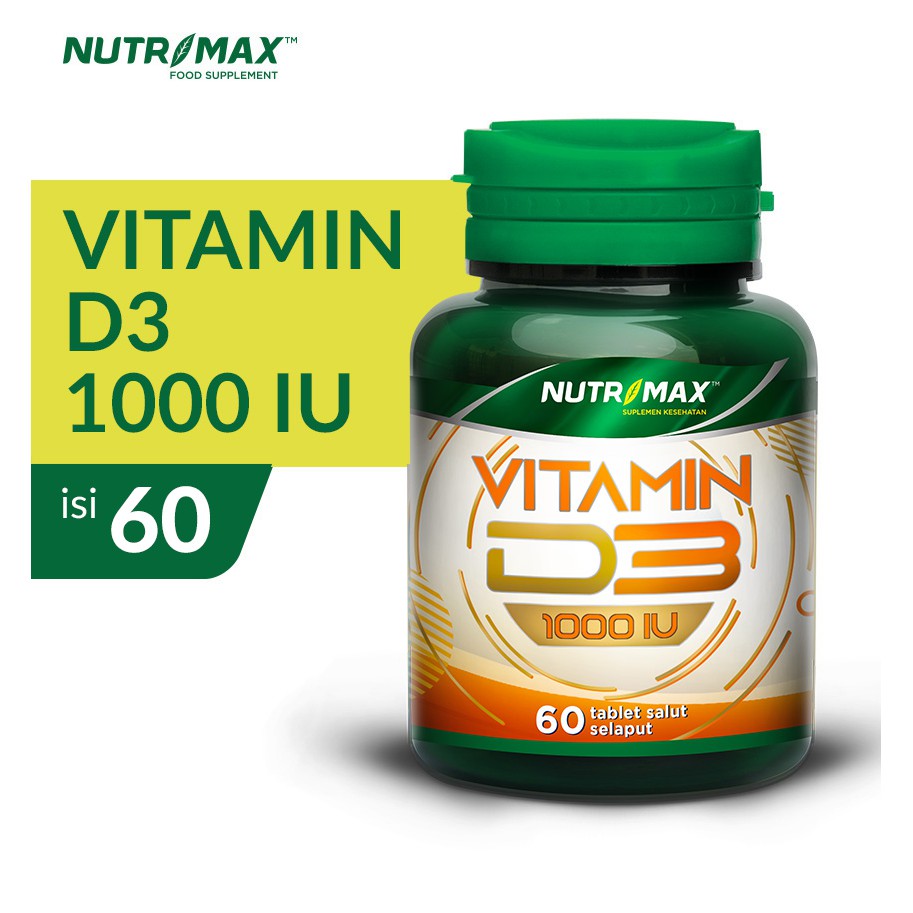 Nutrimax Vitamin Vit D3 1000 IU Kesehatan Tulang Gigi Imunitas