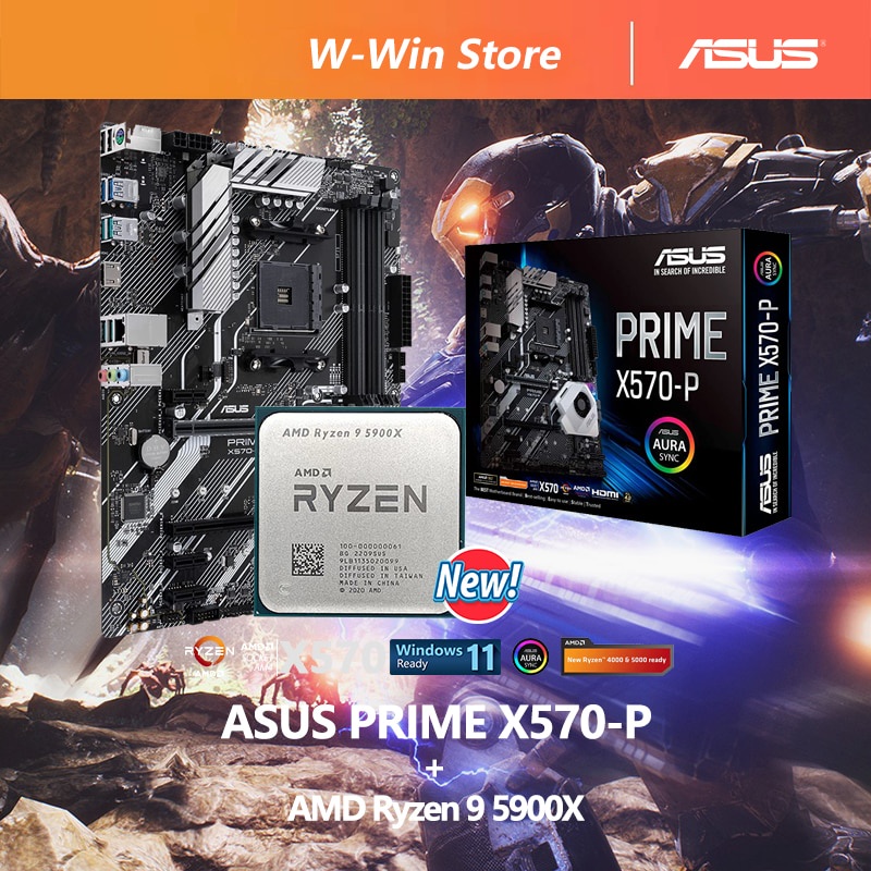 Jual PREORDER New AMD Ryzen 9 5900X R9 5900X+ASUS PRIME X570P Ryzen 3