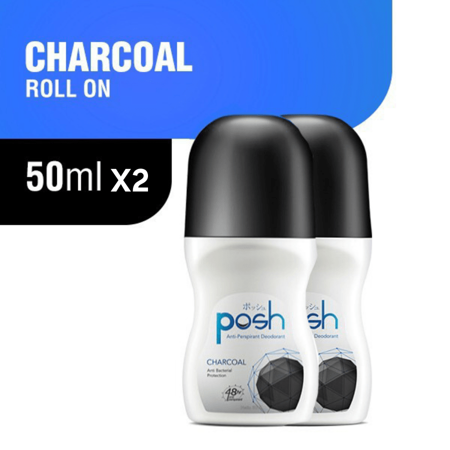 Jual Posh Deodorant Roll On Charcoal 2 x 50 mL Shopee Indonesia
