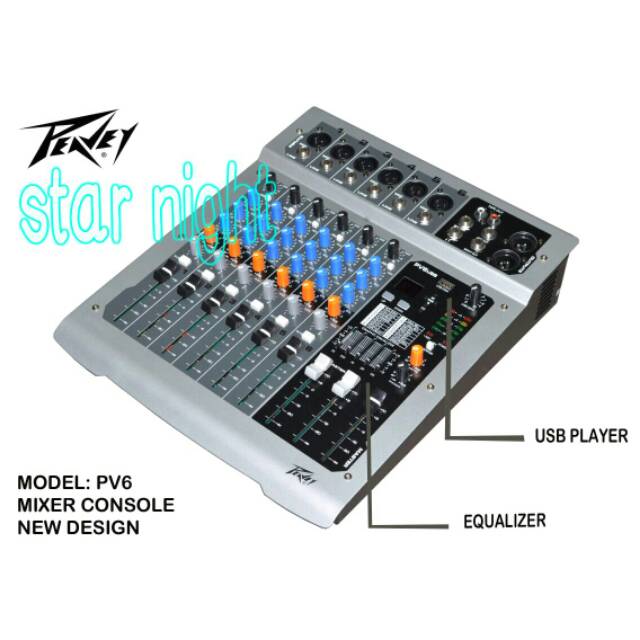 Jual Mixer Peavey PV 6 Equaliser 6 Channel Indonesia