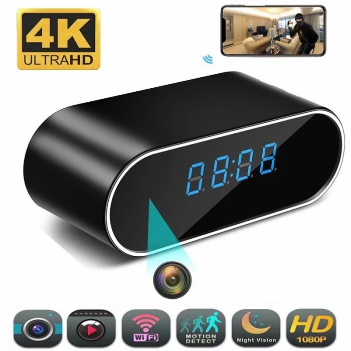 Jual Spy Cam Wifi Wireless Ip Camera Cctv Teknobi Jam Sensor Gerak Android | Shopee Indonesia