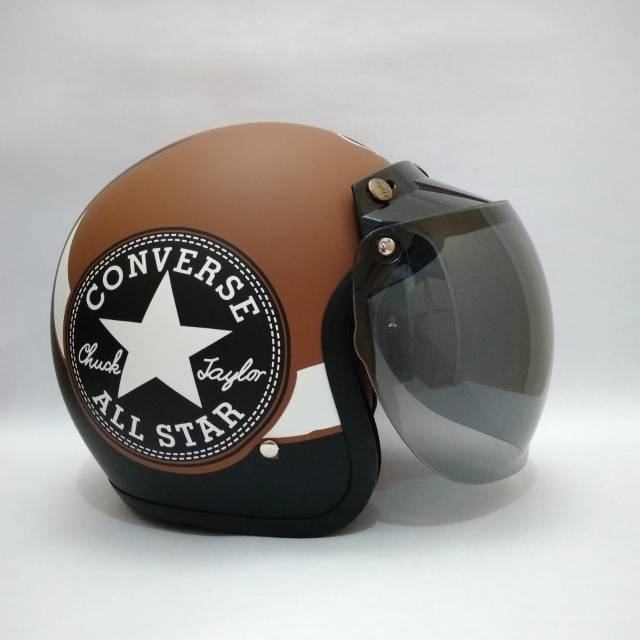Jual Helm Bogo Coklat Doff Coverse | Shopee Indonesia