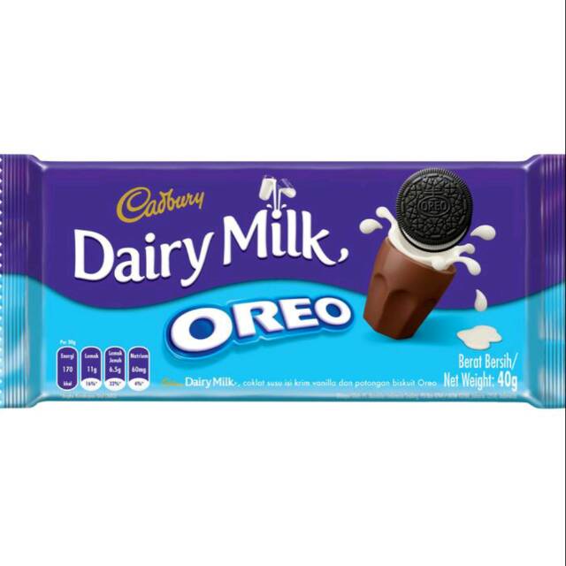 Jual Coklat Cokelat Cadbury Dairy Milk Oreo | Shopee Indonesia