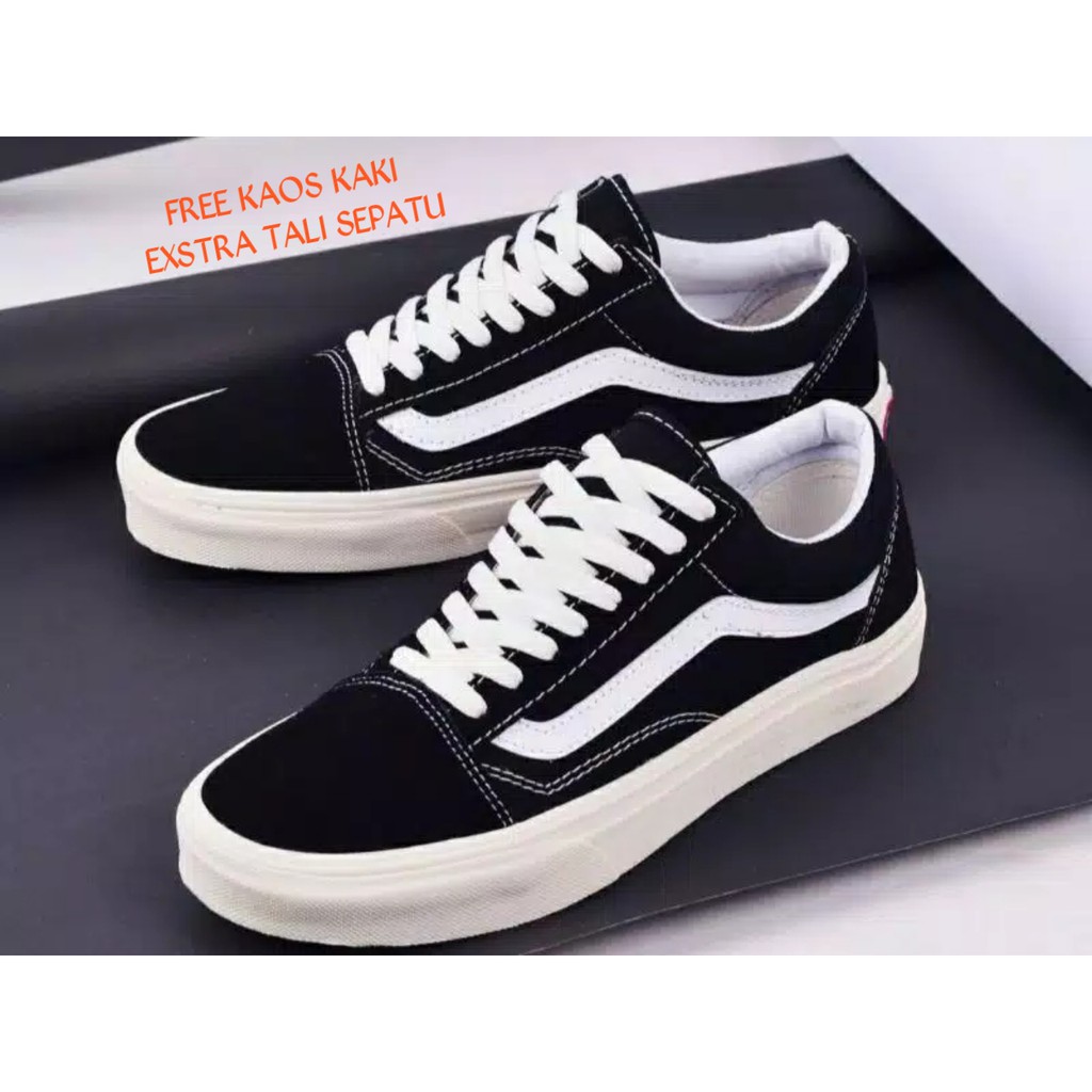 Vans Sepatu Vans Old School Vans Original Black White Chekerboad Navy