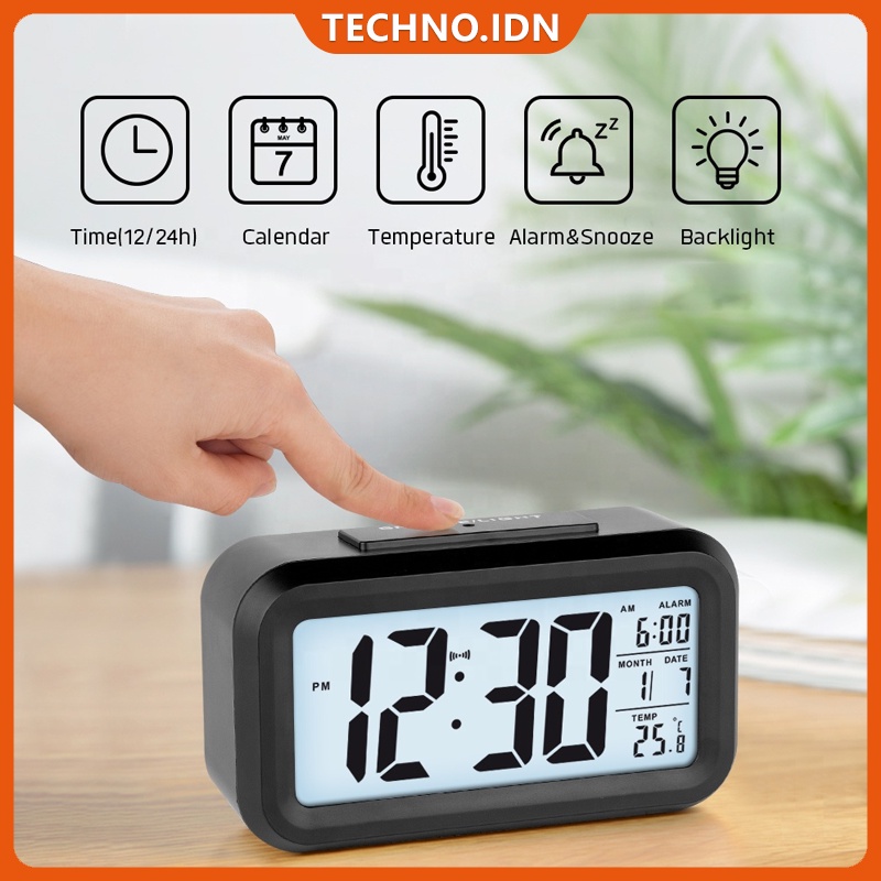 Jual Jam Meja Digital / Jam Weker Pintar / Jam Meja Penginderaan Cahaya