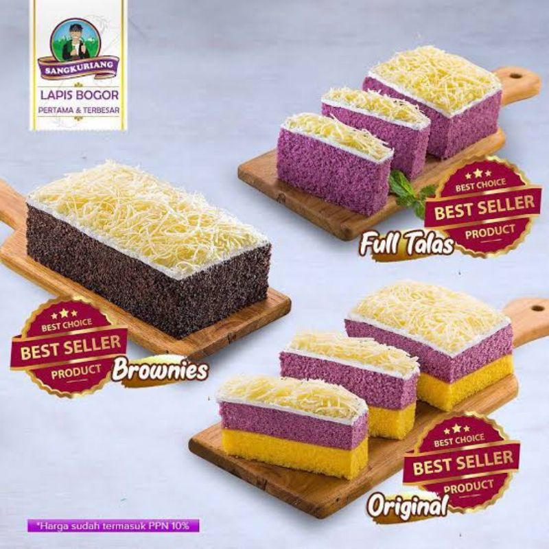 Jual Lapis Bogor Sangkuriang / bolu talas / brownis / blackforest