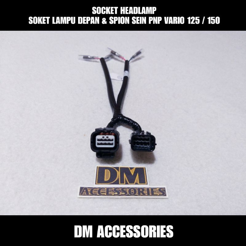 Jual SOCKET HEADLAMP SOKET LAMPU DEPAN + SPION SEIN ORIGINAL VARIO 125