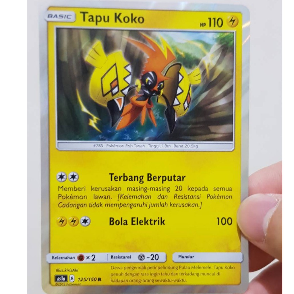 Jual KARTU POKEMON Tapu Koko Foil Type R Shopee Indonesia
