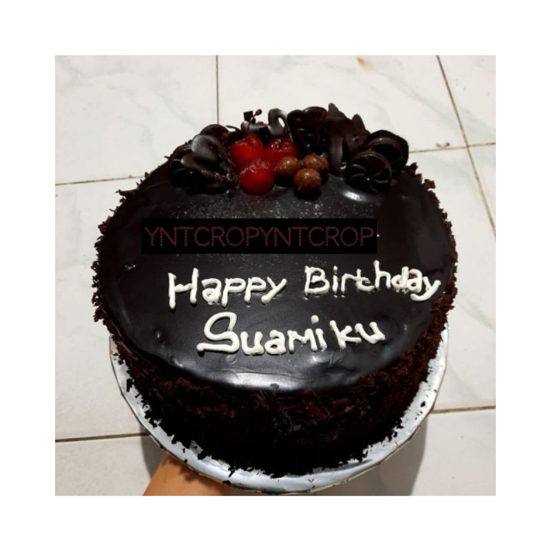 Jual Kue Ulang Tahun Black Forest Full Coklat Uk 22Cm Homemade Dijamin Enak Dan Yang Pasti Selalu Fresh | Shopee Indonesia