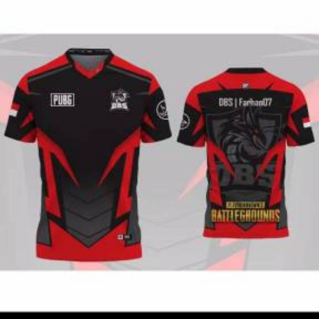 JERSEY KAOS BAJU GAMING GAME CUSTOM PUBG terbaru merah Shopee Indonesia