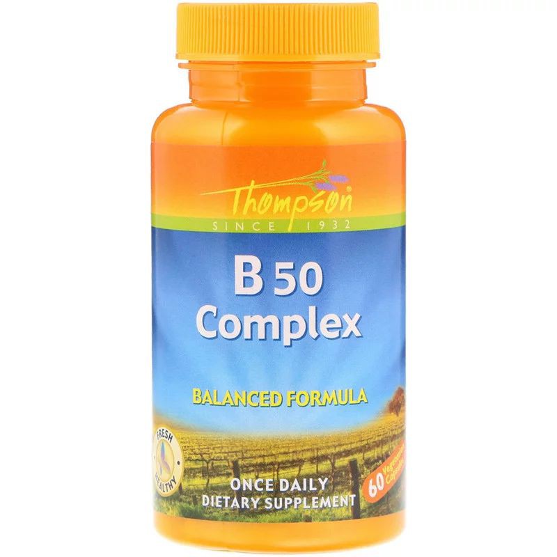 Jual Vitamin B50 Complex, 60 Capsules, Thompson | Vit B-50 Kompleks | Shopee Indonesia