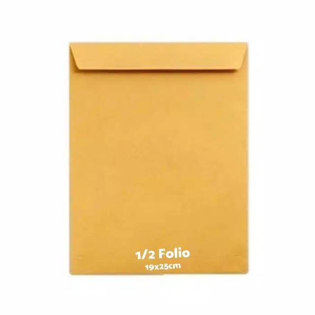 Jual Amplop Coklat Polos 1/2 Folio - 1 Pak | Shopee Indonesia