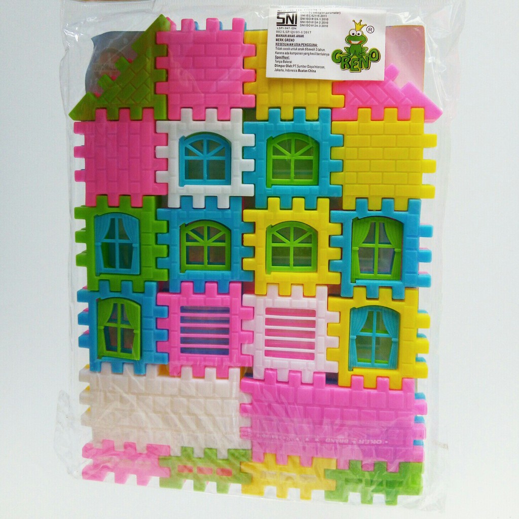 Jual Mainan Bongkar Pasang Funny Block Rumah Bricks Balok Funnyblock | Shopee Indonesia