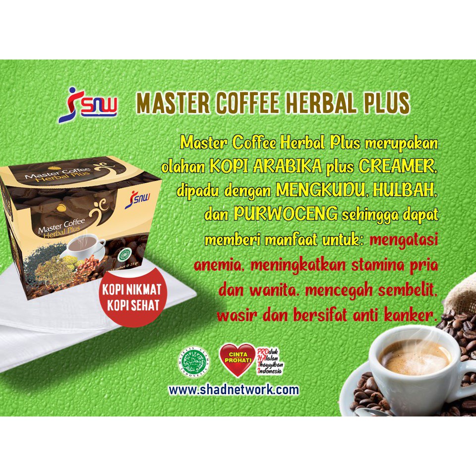 Jual MASTER COFFEE HERBAL PLUS (10 sachets) / RASA CUPPUCHINO