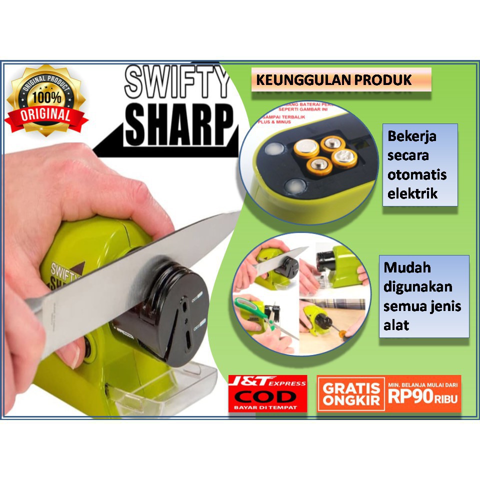 (A2) ASAHAN PISAU GUNTING ELEKTRIK OTOMATIS SWIFTY SHARP