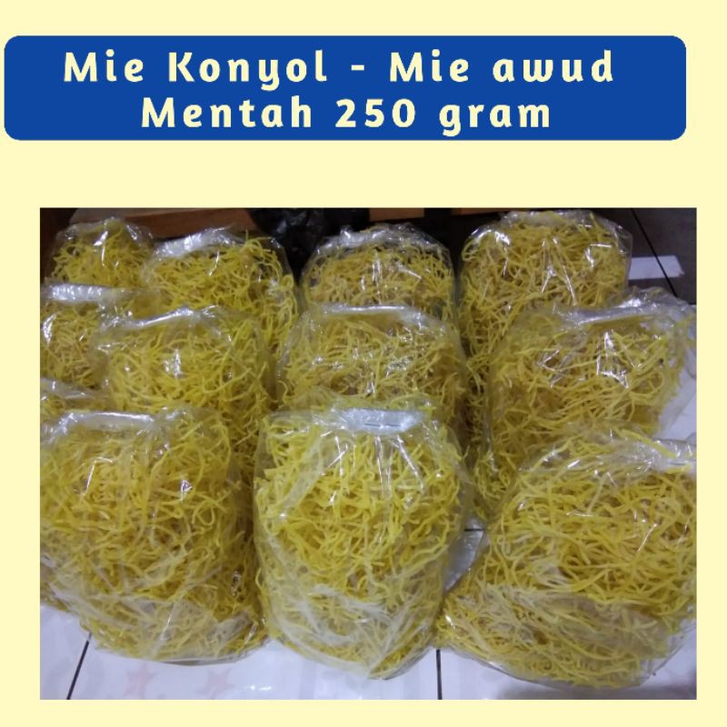 Mie Konyol Mie Kenyol Mie Awud Kerupuk Kuning Kemasan Mentah 250