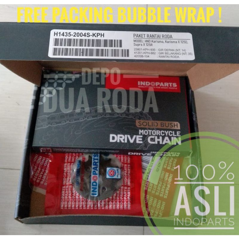 Jual RANTAI RODA SET / GEAR SET / GERSET KARISMA / KARISMA X 125 D