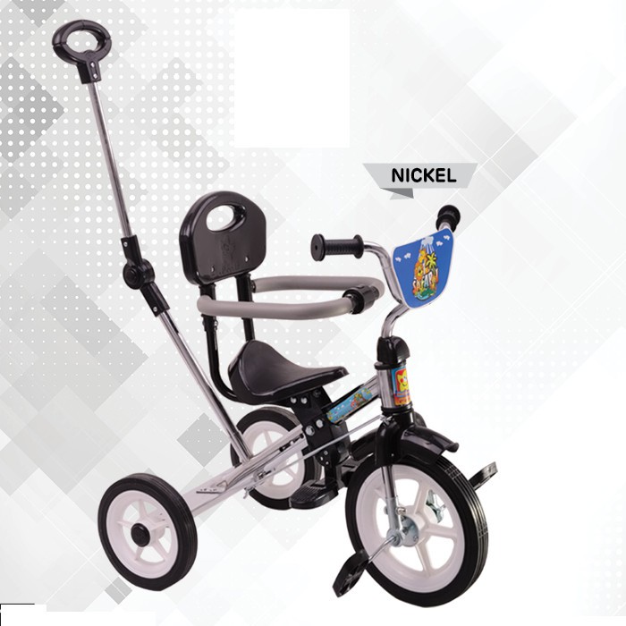 Jual Sepeda Roda Tiga PMB Safari 1-3 Tahun Chrome Pernekel Ban Karet Tongkat  Dorong BMX Baby Tricycle 921 Indonesia|Shopee Indonesia