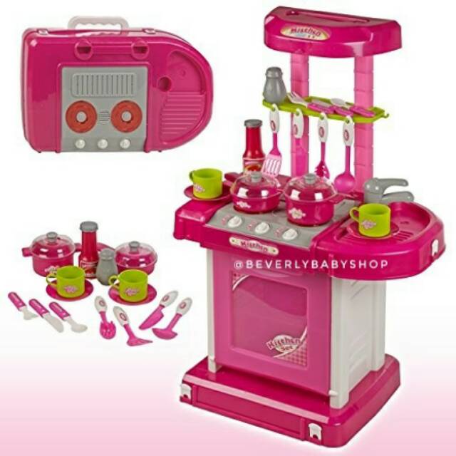 Jual Kitchen Koper Set Mainan Anak Masak Masakan Kompor Beverlybaby Beverly Baby | Shopee Indonesia