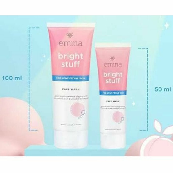 Jual Emina Bright Stuff For Acne Prone Skin Facial Wash 100/50ml