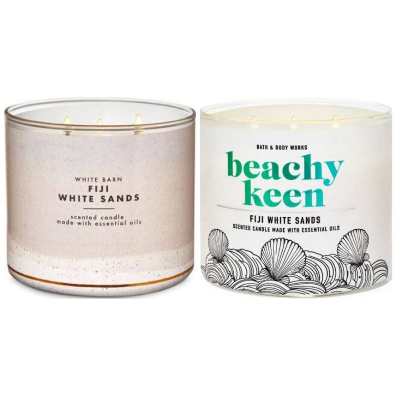 Jual BATH & BODY WORKS BBW BEACHY KEEN FIJI WHITE SANDS 3WICK SCENTED